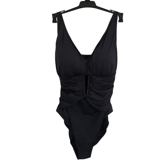 NWT Bleu Rod Beattie Black One Piece Womens Swimsuit Resort Vacation 20W - Picture 2 of 7